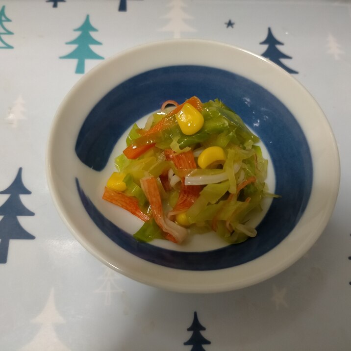 子供も食べる!キャベツの3色和えサラダ